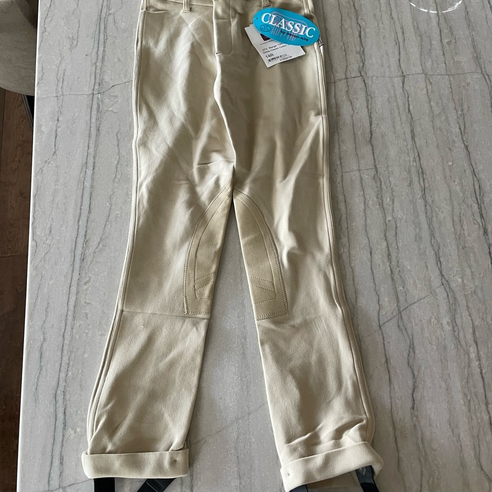 GIRLS NEW DEVON AIRE RIDING BREECHES EQUESTRIAN PANTS SIZE 14